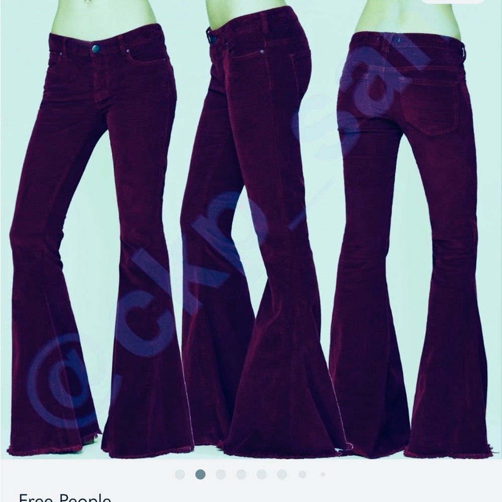 Free People Flared Corduroy Pants in Navy size 26/27